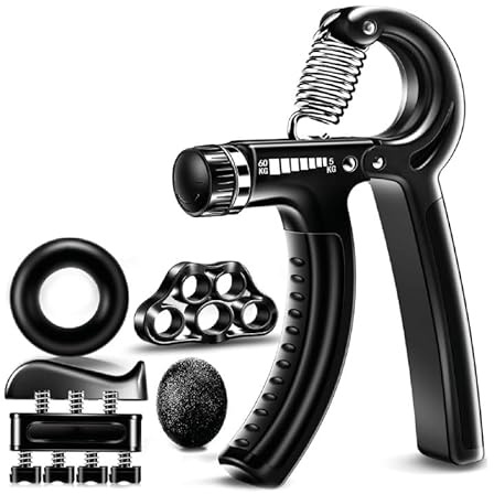 MAC FIT Handtrainer – Handgrip verstellbar 5 bis 60 kg – Stärken Sie Hände, Finger, Unterarme – Zubehör für Finger, Reha, Klettern, Krafttraining, Stressabbau