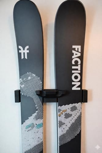 Generisch Ski Halterung Wand – Premium Wandhalterung für Freestyle, Twin-Tip & Carving-Ski | mit TPU-Schutz | Robuster 3D-Druck aus Österreich | Komplettes Montageset inklusive