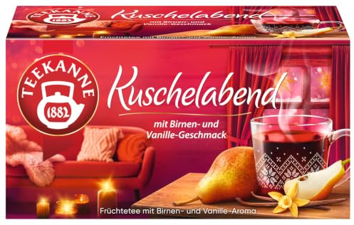 TEEKANNE Kuschelabend – Kräutertee mit Rooibos, Vanille & winterlich-würzigen Noten | koffeinfrei | wohlig & harmonisch | 18 Teebeutel