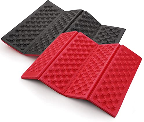 AceCamp® Thermo Sitzkissen Outdoor faltbar - Isolierendes wasserdichtes Sitzkissen - Sitzpolster Outdoor - Stadion Sitzkissen faltbar - Thermositzunterlagen Outdoor - Sitzkissen unterwegs (2 x Rot)
