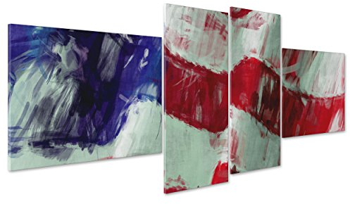 Bild auf Leinwand Canvas – Gerahmt – fertig zum Aufhängen – Amerikanische Flagge – USA Amerika NY – Effekt Gemälde Öl 170x70cm