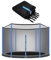 Filet Trampoline Ø 305 cm 6 Barres, Filet Remplacement de Sécurité pour Trampoline 305 cm 6 Barres, Filet de Protection Résistant aux UV avec Fermeture Éclair, Couleur Bleu