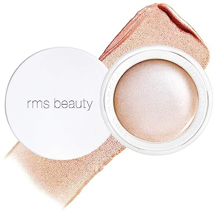 RMS Beauty Luminizer Highlighter – Cremige lichtreflektierende Bio-Make-up-Palette für taufe, strahlende und gepflegte Haut – Champagnerrosé (4,8 g)