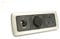 Clearcut - Flatline Silver Triple Surround - Support Frame - 240V Socket - Double USB - 12V Socket - Campervan and Motorhome Electrical Outlet