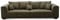 CAVADORE Big Sofa Mavericco inkl. Kissen / XXL-Couch mit tiefen Sitzflächen und modernem Design / 287 x 69 x 108 / Lederoptik dunkelgrün