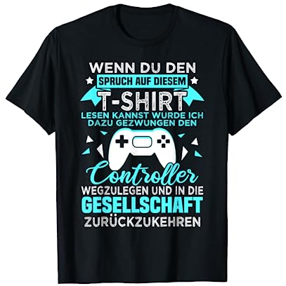 Gamer Zocker Games Pc - Lustiges Gaming Spruch T-Shirt