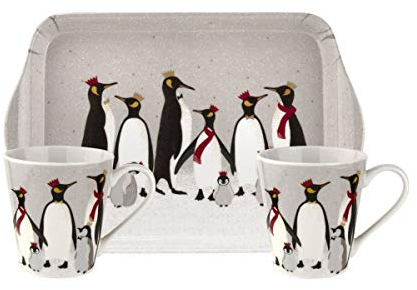 Portmeirion Home & Gifts X0011658945 Penguin Mug & Tray Set, Ceramic