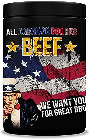 Royal Spice All American BBQ Beef Rub 350 g – Trockenmarinade für Brisket, Ribs & Rinderbraten – Authentische BBQ Würzmischung mit Pfeffer, Knoblauch & Chili – Für kraftvolles Beef Aroma vom Grill