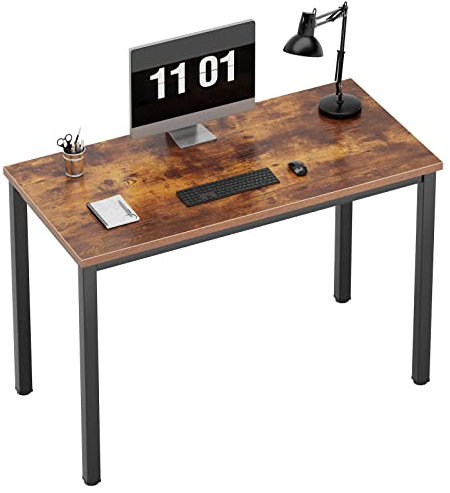SogesPower Bureau d’Ordinateur, Bureau pour Bureau, Bureau d’Ordinateur Portable PC, Poste de Travail, 100 x 60 x 75 cm, Noir Vintage