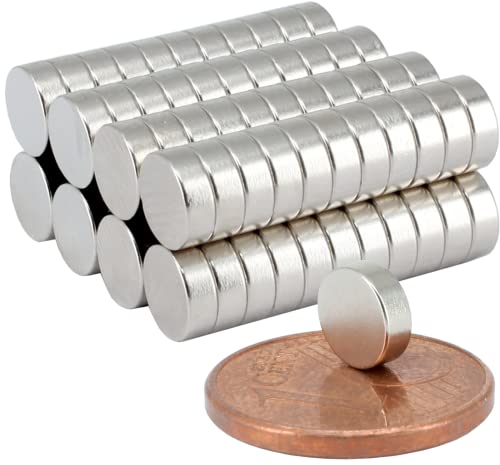 Neodym Magnet N52 Scheibe - Starke Magnetscheibe 6mm Durchmesser - 6x2mm Starke Neodym Magnete Runde Scheiben Pinnwand Whiteboard Magnettafel [100 Stück]