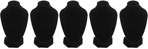 Colcolo 5 Schwarze Samt Halskette Büste Display Steht Schmuck Figur Rack Halter