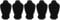 Colcolo 5 Schwarze Samt Halskette Büste Display Steht Schmuck Figur Rack Halter