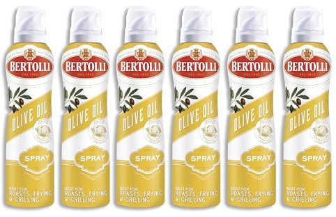 Bertolli Olive Oil Spray, Olive Oil Spray Bottle for Cooking, Pack of 6 x 200 ml