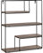 STILISTA Design Wandregal, 4 Ebenen, Farb- & Modellwahl, Rechteck Holz Dunkel