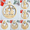 Personalised Christmas Bauble Gift Any Name Wooden Hanging Tree Decoration Xmas GINGERBREAD FAMILY (Male & Female + 2 Children)