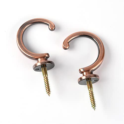 Spritewelry 4pcs Screw in Hooks C-Hanger Hook Metal Screw-in Hooks Under Ceiling Hooks for Hanging Porch Bathroom Kitchen Wall Hang Hook