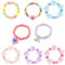 TOFBS 8 Stücke Einhorn Armband Meerjungfrau Armband Prinzessin Perlen Armbänder Regenbogen Armbänder Mädchen Bogen Armband Buntes Armband für Geburtstag Party Gefallen Rollenspiel Armband