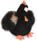 Histoire d'ours - Plüschtier Huhn schwarz – 20 cm – Kollektion Champêtre Chics – Geschenkidee zur Geburt – Plüschtier für Kinder, sehr weich – Plüschtier Henne zum Bergen – HO3163