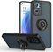 HAOYE Coque pour Oppo Reno7 (Reno 7) 4G avec Rotatif Bague Anneau Support, Etui Translucide Hybride Robuste, Silicone TPU + PC Double Couche Housse. Noir