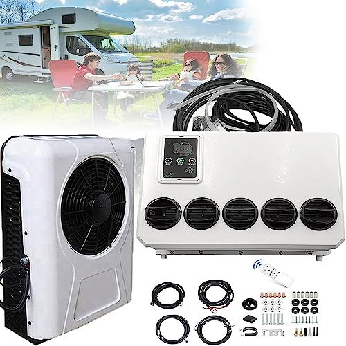 LINTAIZUO Aire Acondicionado eléctrico para Techo de RV de Coche, Aire Acondicionado, Techo de Furgoneta de camión, Aire Acondicionado, para caravanas, autocaravanas, autobuses,24V