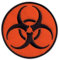 Biohazard – Biologische Bedrohung – Rund Orange – Magnetische Rückseite – Bestickter Aufnäher/Abzeichen/Emblem