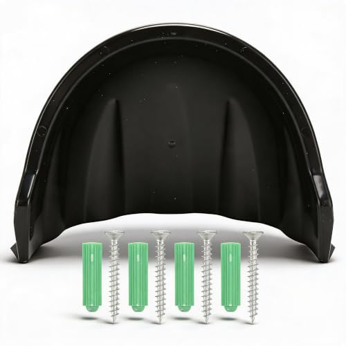 Outdoor Security Camera Cover Shield, ABS Plastic Sun Rain Shade Cover for Outdoor Security Camera, High Compatibility, Unnoticeable Cable Design. (Black)