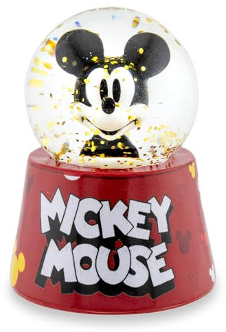 Disney Micky Maus beleuchtete Mini-Schneekugel für Erwachsene mit Glitzer, 7,9 cm hoch