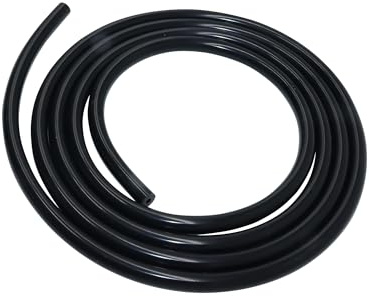 LAVMHAB Tubo in silicone 12 mm ID x 18 mm OD 3 mm spessore parete 3 metri di lunghezza, tubo flessibile in silicone per acqua e aria, per il trasporto della pompa (nero)