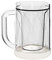 Vasos para congelador, jarras de cerveza de cristal transparente de doble pared con capa intermedia, taza de café helado de doble pared, vasos de pinta congelables para