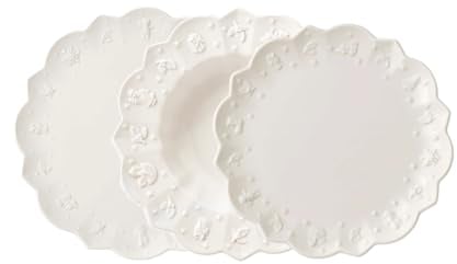 Villeroy & Boch – Toy's Delight Royal Classic set de platos, 12 piezas, platos de desayuno, platos llanos, platos hondos, porcelana de primera calidad, apta para lavavajillas y microondas