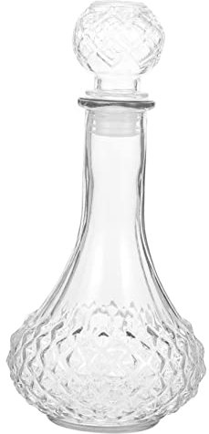 GREENADSCAPE Transparente Dickwandige Glasflasche Für Whiskey Und Wein Eleganter Dekanter Für Rotwein Stilvolles Getränkegeschirr Kreative Glasverpackung Für Besondere Anlässe