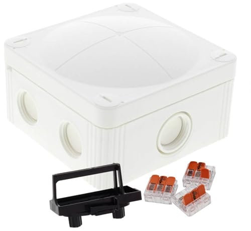 Wiska 10109675 COMBI 407 WH 3-221-413 Junction Box, 95x95x60mm, White, 3 x Wago 221
