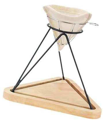 Gralara Colador de Filtro de Café de Tela de Franela Y Soporte para Café para Viajes