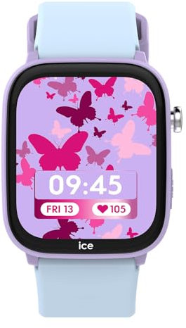 Ice-Watch - ICE smart junior 3.0 FM Purple Soft blue - Montre connectée géolocalisable violette pour fille avec bracelet en silicone - 024550 (1.75 pouces)