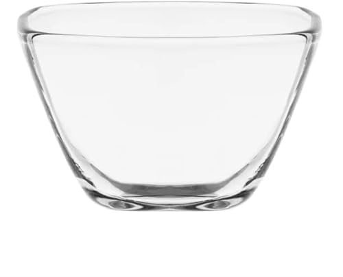Olympia Glass Square Tall Snack Bowl 100x60mm, Pack of 6 | Space-saving stackable design prevents kitchen clutter; durable tempered glass build resists chipping in commercial use.