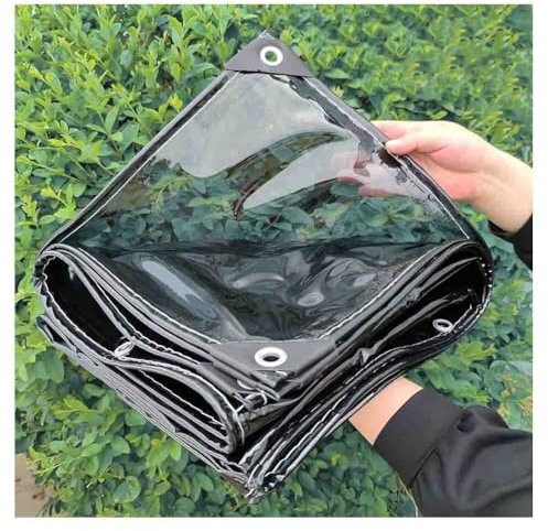 Lona de vinilo de PVC duradera con ojales reforzados, cubierta impermeable al aire libre para jardín, porche, toldo y protección de camping