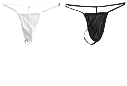 ReachMall Lot de 2 strings sexy en maille légère pour homme pour un usage quotidien