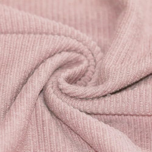 Ripp Loop Terry Jerseystoff Meterware - 100% Baumwolle - OEKO-TEX® zertifiziert - weich, atmungsaktiv & absorbierend - Sport- & Freizeitkleidung - 7 Farben (nude rose)