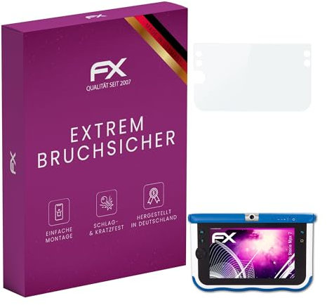 atFoliX Protection Écran Film de verre en plastique compatible avec VTech Storio Max 7 Verre film protecteur, 9H Hybrid-Glass FX Protection Écran en Verre trempé de plastique