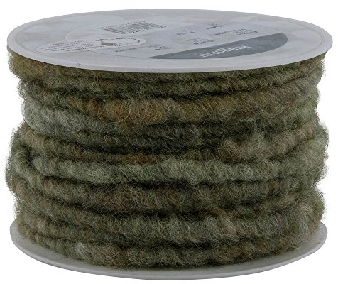 Wollkordel - 7mm - grün Multicolor (20 Meter)