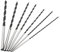 Punte elicoidali extra lunghe 300mm NUZAMAS, set di 7 punte in acciaio ad alto tenore di carbonio temperato 4-10mm per foratura con foro per legno