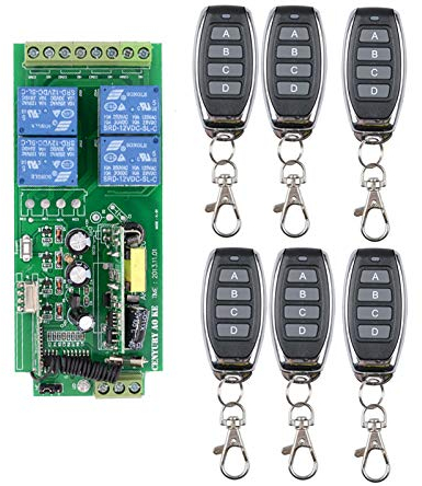 Funkfernbedienung Funkfernsteuerung + 6pcs Handsender 10A power Leistung kabellose Fernbedienung Schalter elektrische beleuchtung power Pumpe Fernbedienung Schalter 220v AC Controller Steuerung