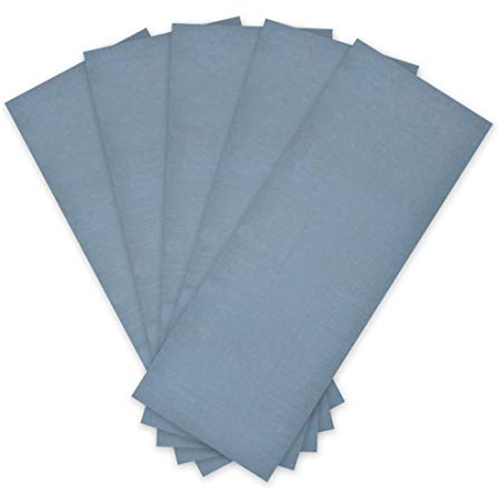 sourcing map Lot de 5 feuilles de papier abrasif imperméables à sec et humides - Grain 8000 - 9,1 x 22,9 cm - Pour bois, meubles, polissage du métal