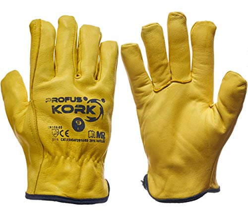 Winterhandschuhe Leder Arbeitshandschuhe Schutzhandschuhe Gefüttert (Kork-1) (9)
