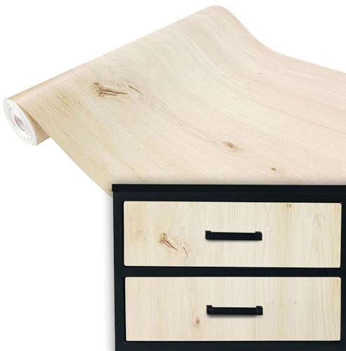 Klebefolie Möbel 45x100 cm | Selbstklebende Möbelfolie in Holzoptik - wasserfest und zuschneidbar | Folie für Möbel ideal zum Renovieren von Schränken, Türen und Arbeitsplatten | Skandinavische Eiche