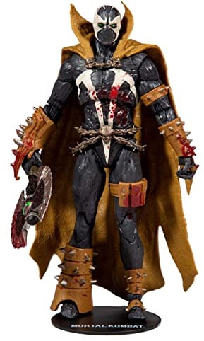 McFarlane Toys Age 14+, 7-inch Spawn Classic (Bloody Mortal Kombat 11 Figure with 22 Moving Parts, Collectible Mortal Kombat Figure with collectors stand base – Ages 14+