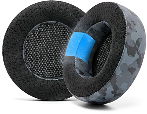 WC Freeze Virtuoso - Almohadillas de Gel refrigerante para Auriculares para Juegos Corsair Virtuoso de Wicked Cushions - Mayor Durabilidad, Grosor y Aislamiento de Sonido | Camo Negro