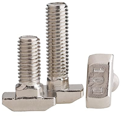 CONPHERON 10 Stück Hammerkopfschrauben M8x25mm Europäische Norm T-Schrauben für Aluminiumprofil 20/30/40/45 Series