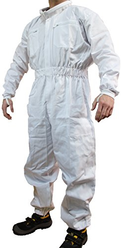Qualitäts Imkeranzug, Imkeroverall mit Wulstkragen zur Anbringung eines Imkerschleiers - Größe 128 bis 4XL, geprüft und zertifiziert (3XL)