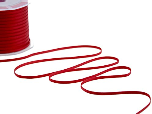 Furlanis - Doppelsatinband, Italienische Gewebe - Rot, 3 mm x 50 m